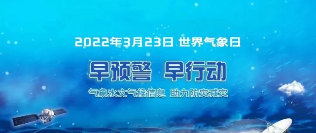 今年的3月23日是第62个"世界气象日"主题为"早预警,早行动气象水文