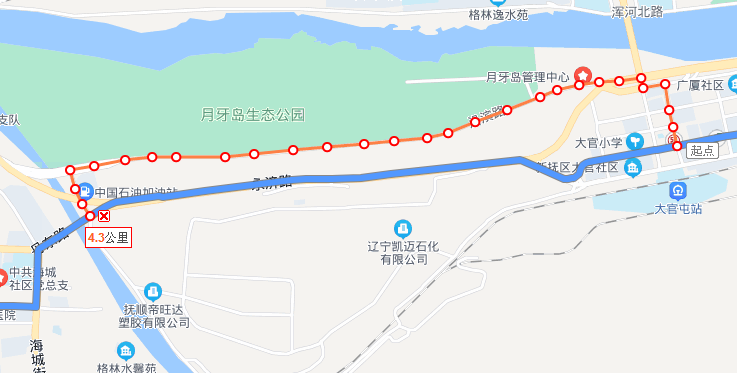 (54路,55路在途中区域行驶路线相同)抚顺市公共交通有限公司2022年3月