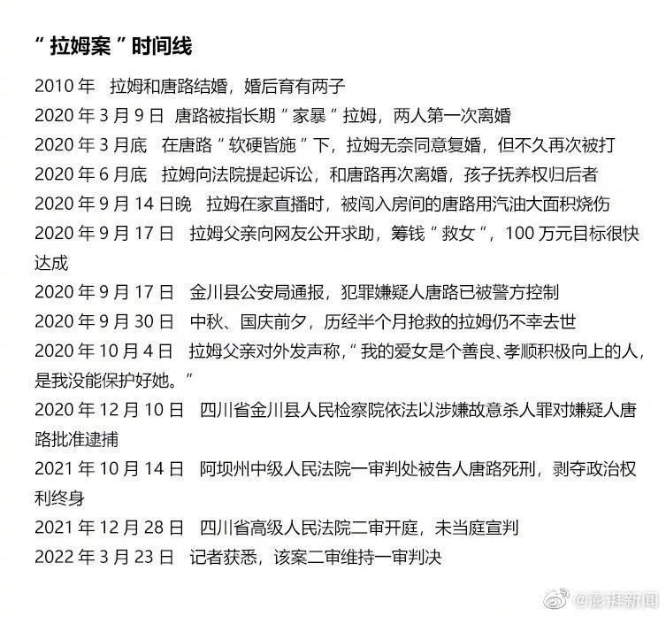 拉姆案二审维持前夫死刑