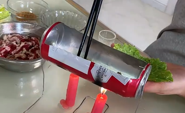 为解馋自制易拉罐烤炉,网友评论炸了锅|吉林|易拉罐|烤肉