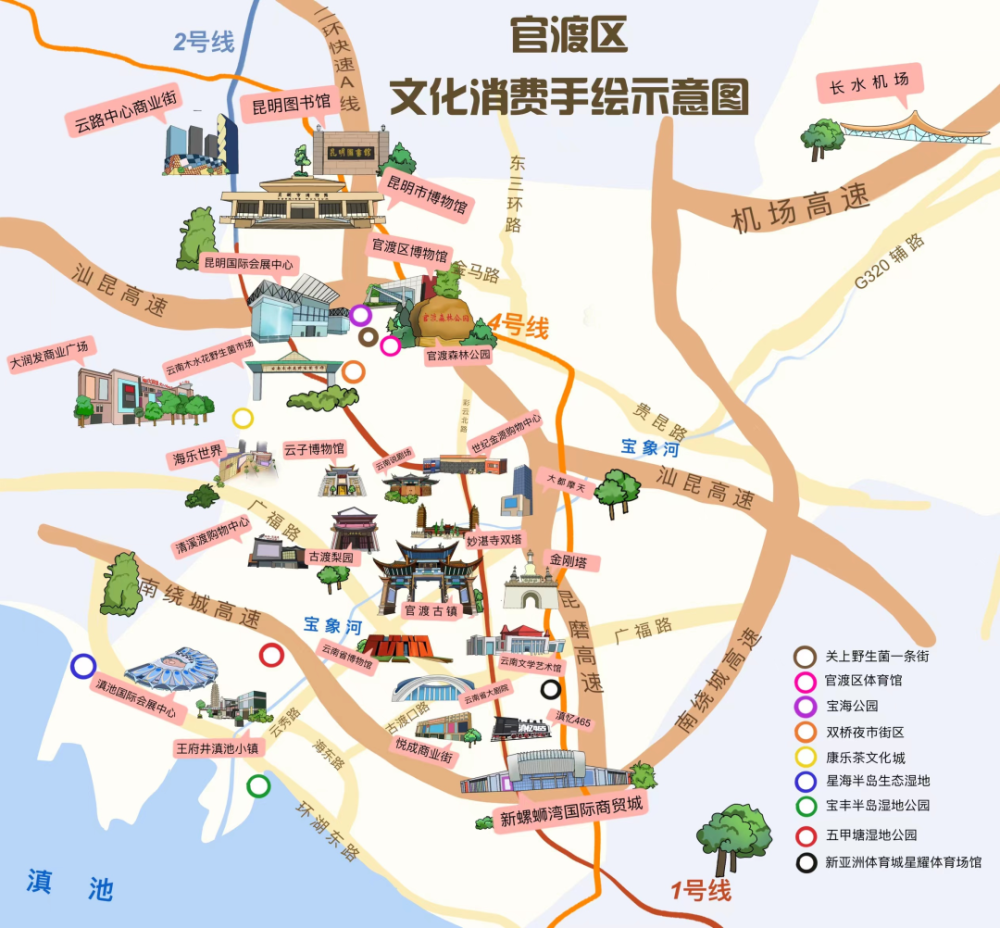 因滇池古渡口——"官渡"而得名的官渡区,是古滇文化的重要发祥地之一