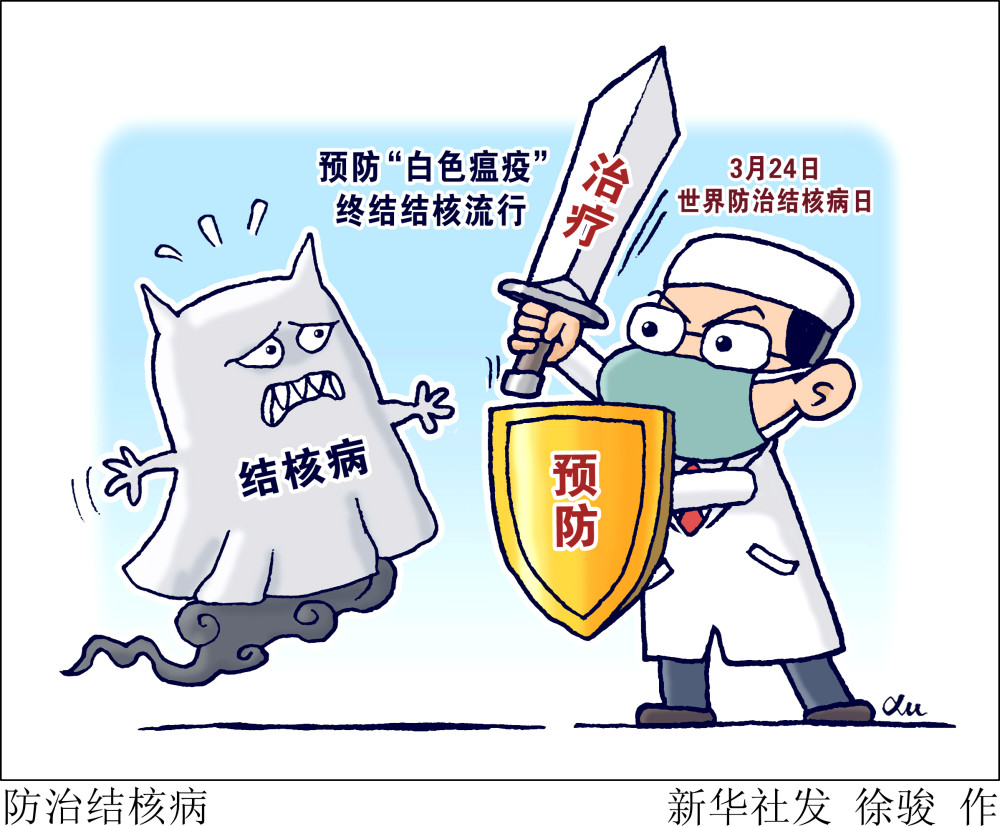 图表漫画世界防治结核病日防治结核病