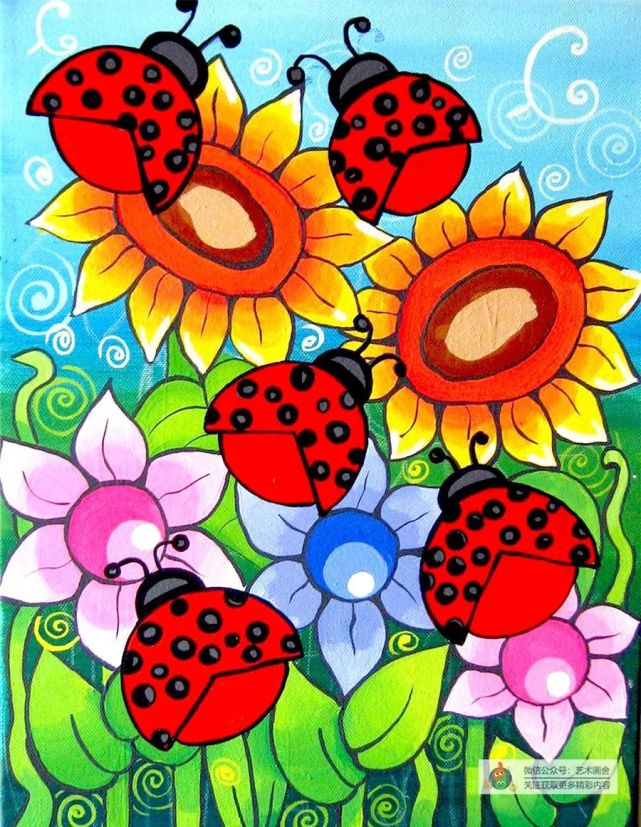 水粉画一组漂亮的水粉画提高儿童色彩美感