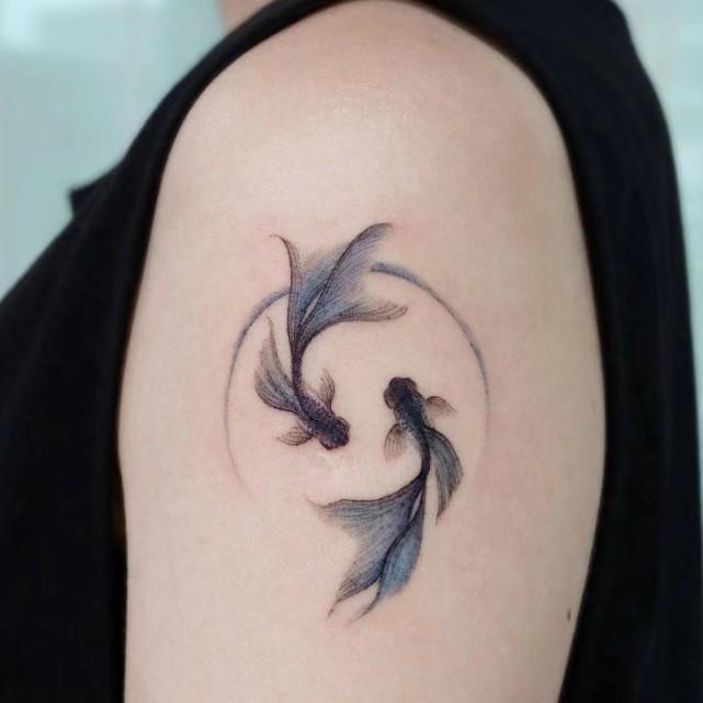 金鱼纹身61小清新纹身61水墨国风纹身