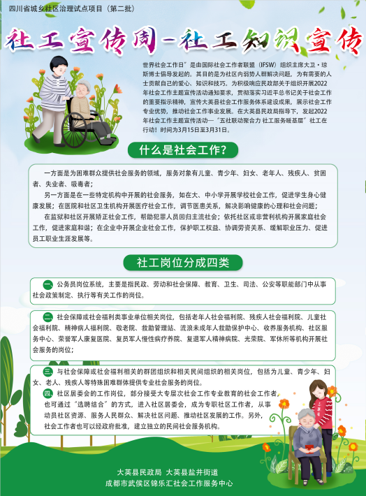 五社联动聚合力 社会服务暖基层丨盐井街道社工站2022年社工周宣传