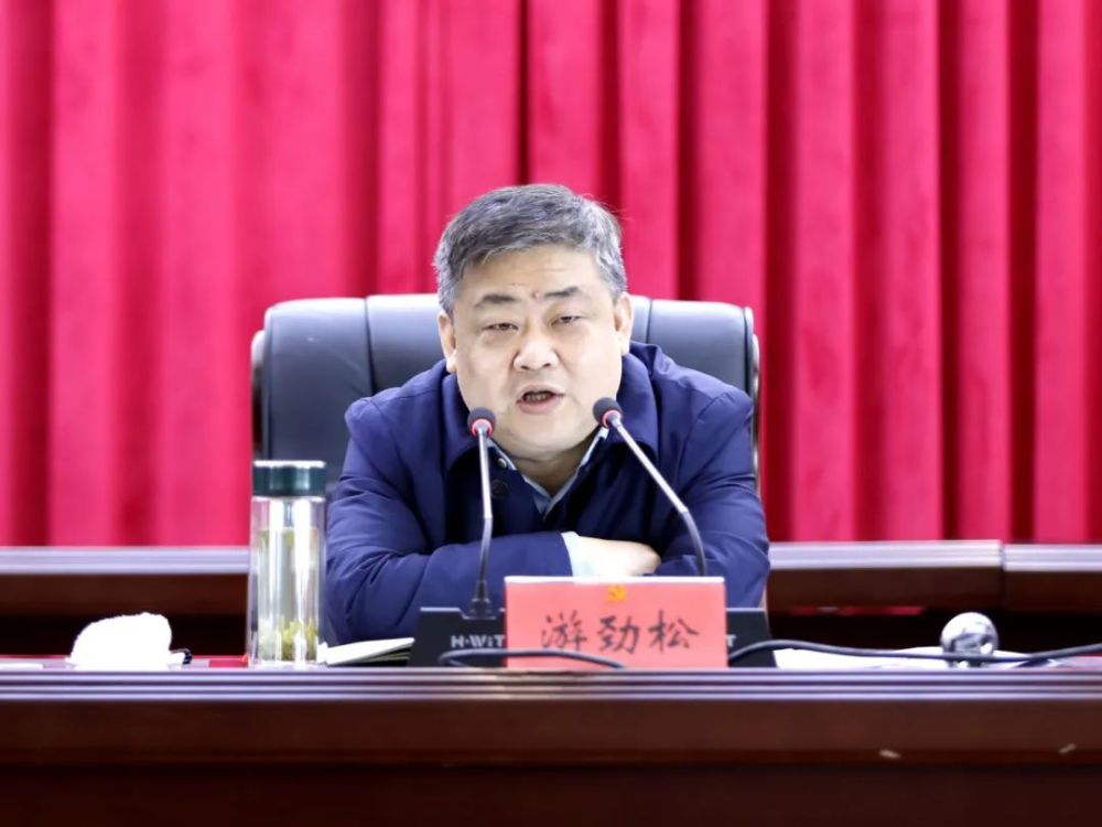 县领导李萍,王哲赟,严红,戴维,刘柱等出席会议.会议现场