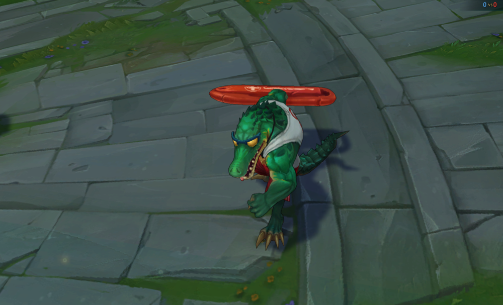 有些等级稍微低一点的皮肤,也是能够连差评的,比如说鳄鱼的泳池派对