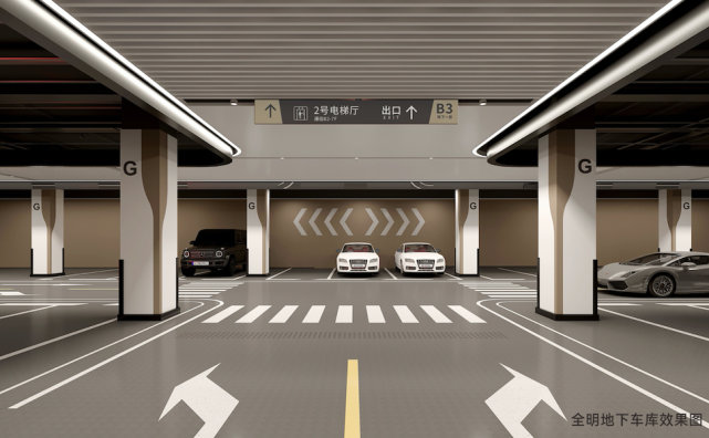 地下车库效果图宜昌中心·紫宸府"星空穹顶"车库出入口效果图当然最
