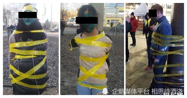 乌克兰出现反人类罪行年轻女孩被绑起来羞辱