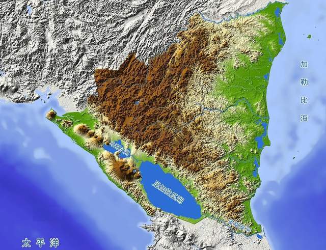 尼加拉瓜地形图片