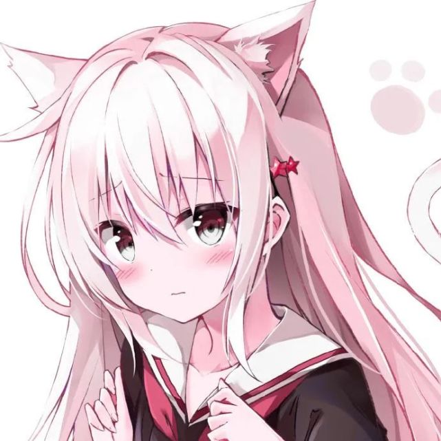 动漫头像第140期猫耳可爱小姐姐女生头像撸猫吗