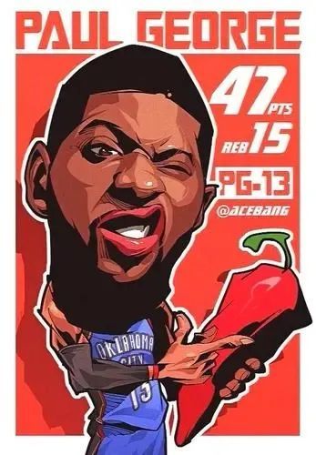 保罗乔治卡通漫画,攻防一体的侧翼巨星_腾讯新闻