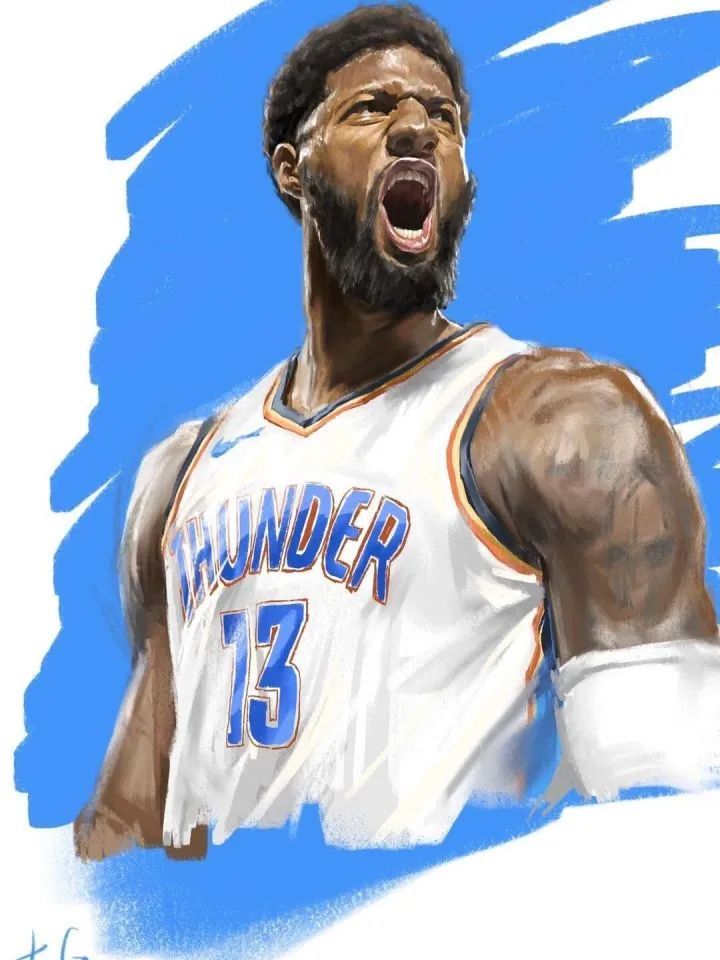 保罗乔治卡通漫画,攻防一体的侧翼巨星_腾讯新闻