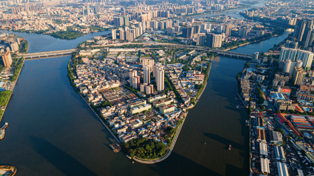 55平方公里大坦沙岛位于荔湾区西北部