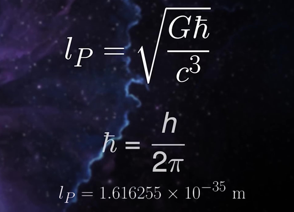 從普朗克常數得出普朗克長度,我們需要以正確的方式結合引力常數,光速