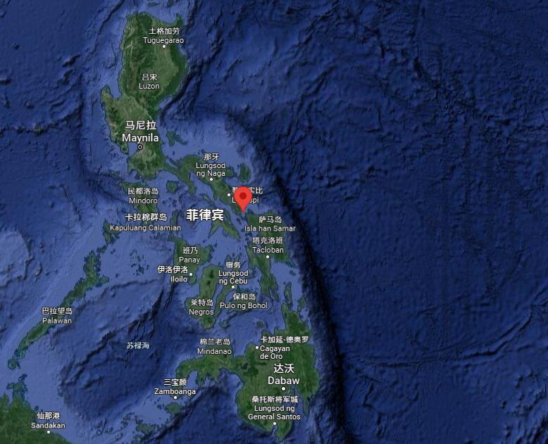 圣贝纳迪诺海峡(示意图)正在驶入马尼拉湾的"亚伯拉罕·林肯"号 图源