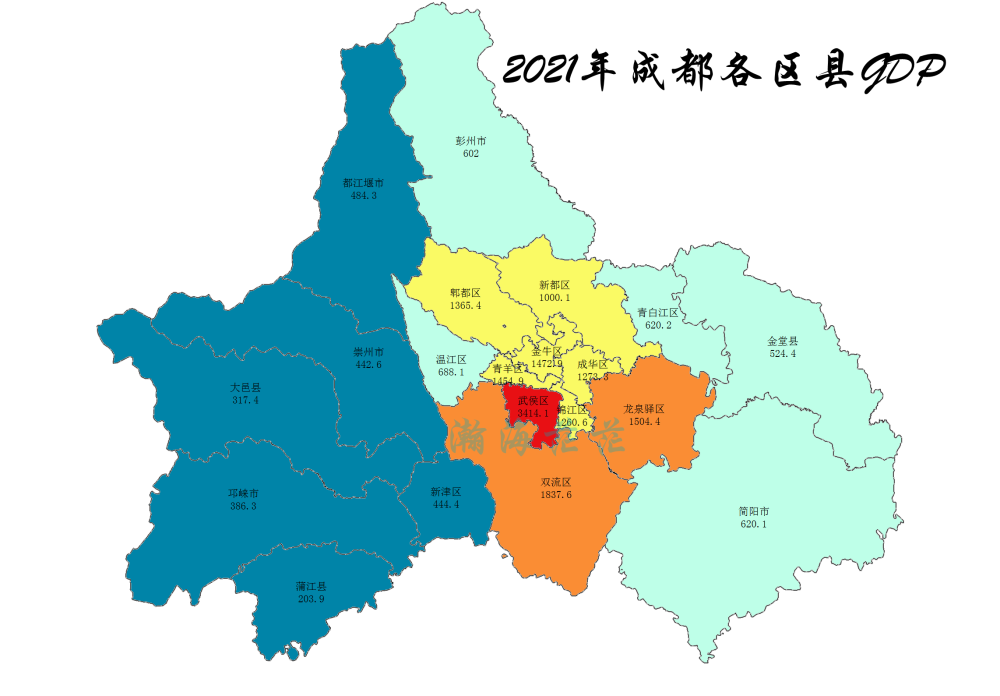 2021年成都市各區縣gdp人均gdp常住人口人口密度等數據