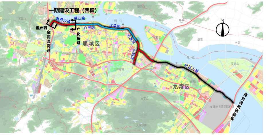 来了来了投资79亿温州沿江快速路东段开工设地铁m2线6个站点