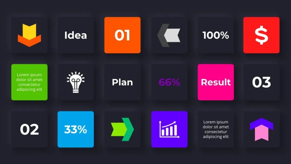 整理了一批新拟态风图示版式免费领取