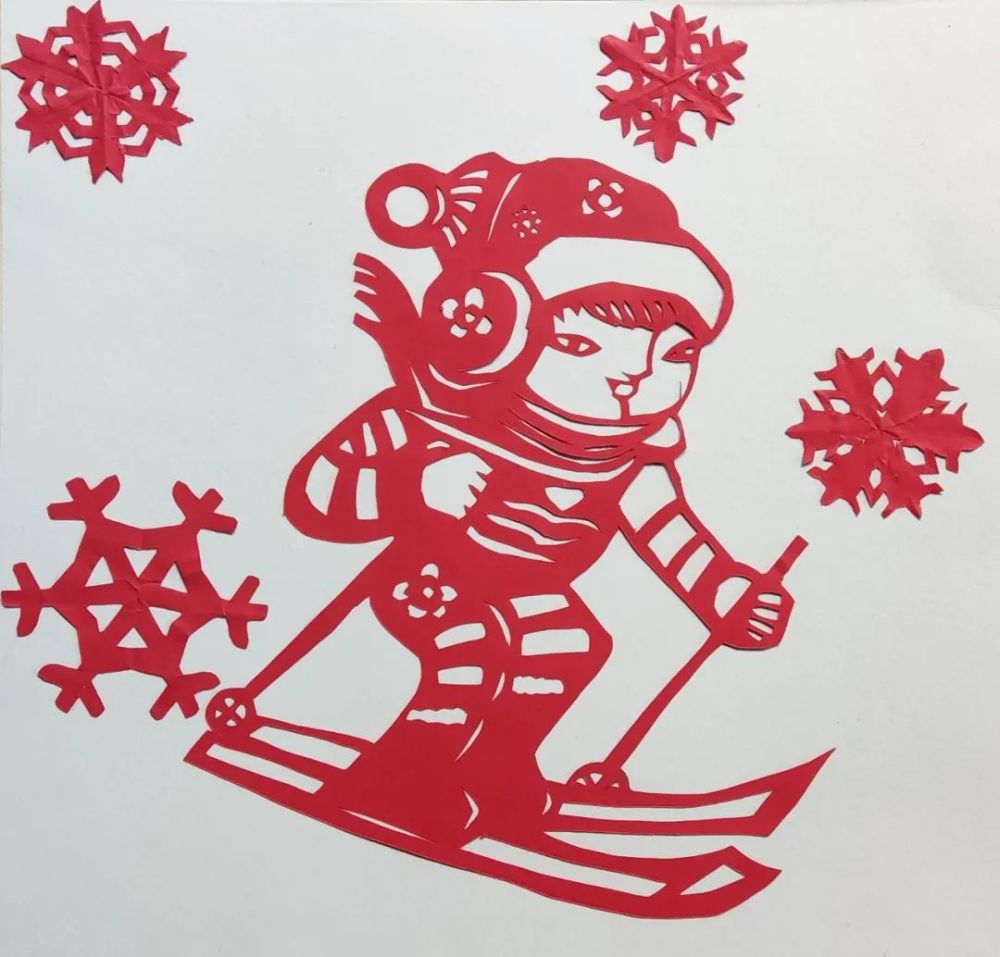 冬奥作品展河北省青少年喜迎北京冬奥会优秀艺术作品展示剪纸