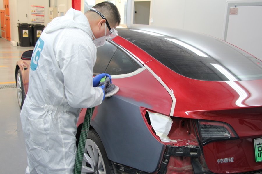 特斯拉北京首家直营钣喷中心开业,位于北京顺义区_腾讯新闻