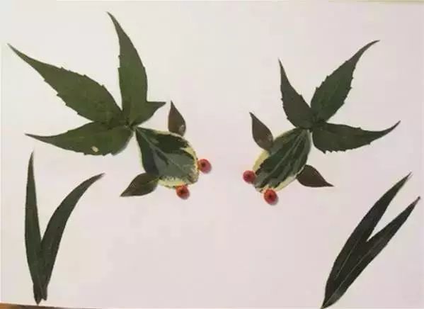 柳树叶,发挥孩子天马行空的想象力来一场乐趣无穷的树叶拼贴画大比拼