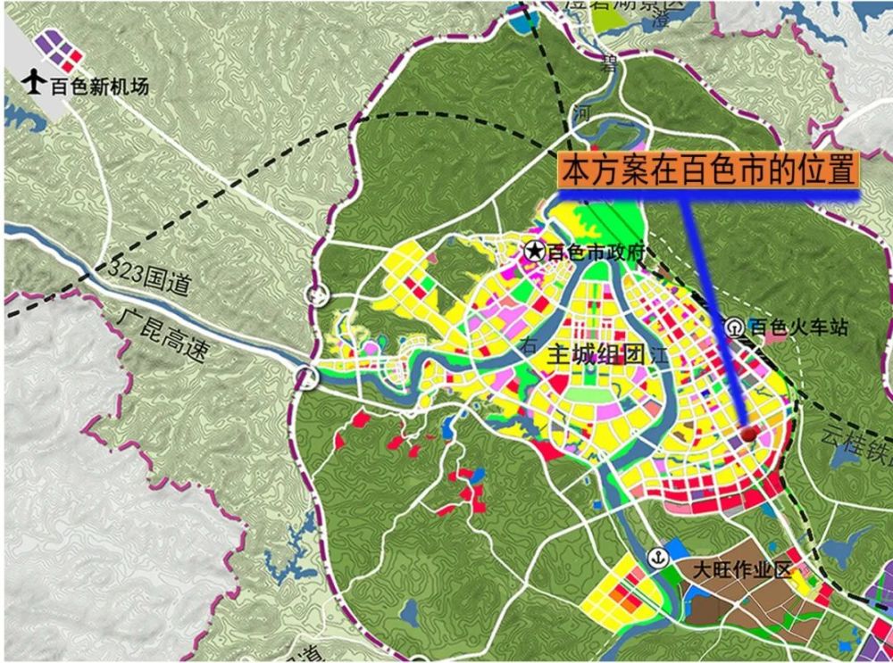项目位于百色市右江区迎龙区石龙大道以南yl02-05-05地块,规划总用地
