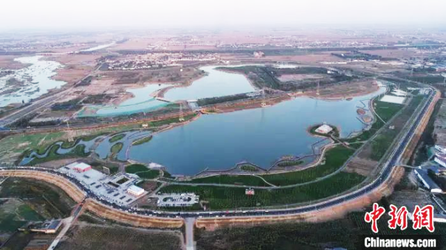 邯郸市永年区总投资3.3亿元建设的洺湖生态湿地公园.
