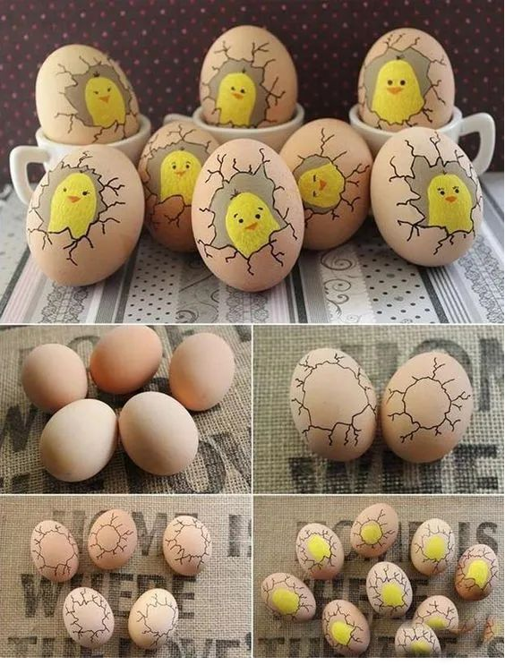 洗干净的鸡蛋壳原来这么有用几支画笔就能带给你无限的创造力太厉害了