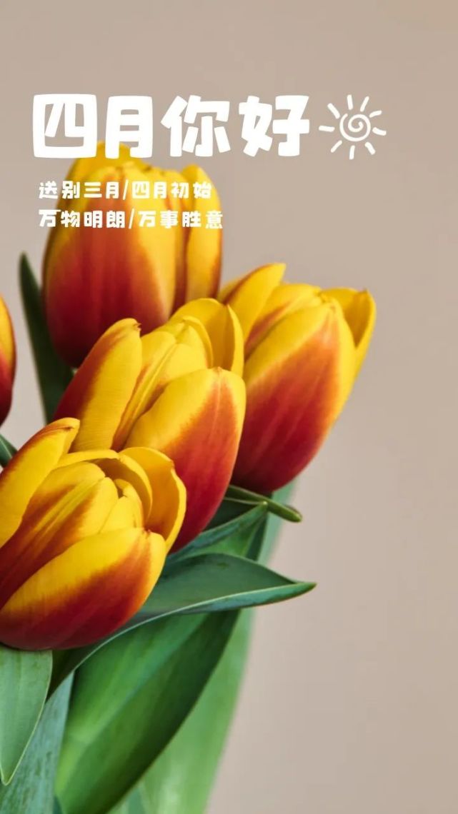 四月你好图片早安文案