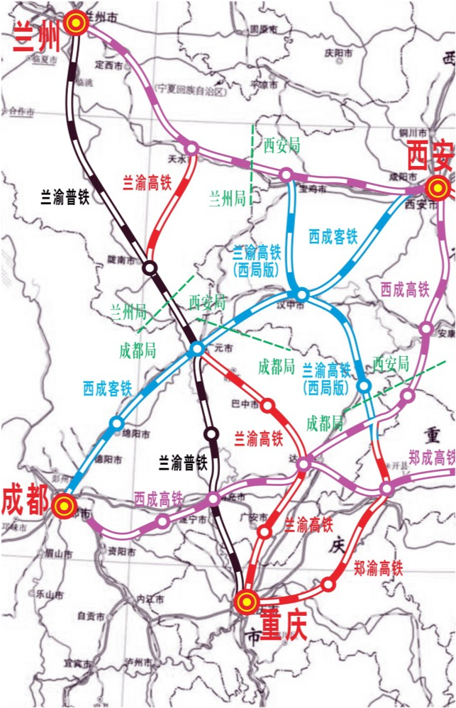 大西北南下川陝甘三鐵路局界一座城市樞紐潛力巨大