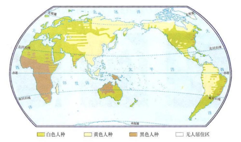 白人分布图图片