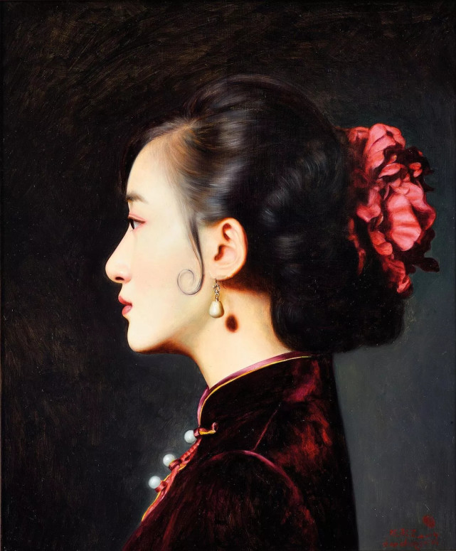 油画里的旗袍美女:风华流韵