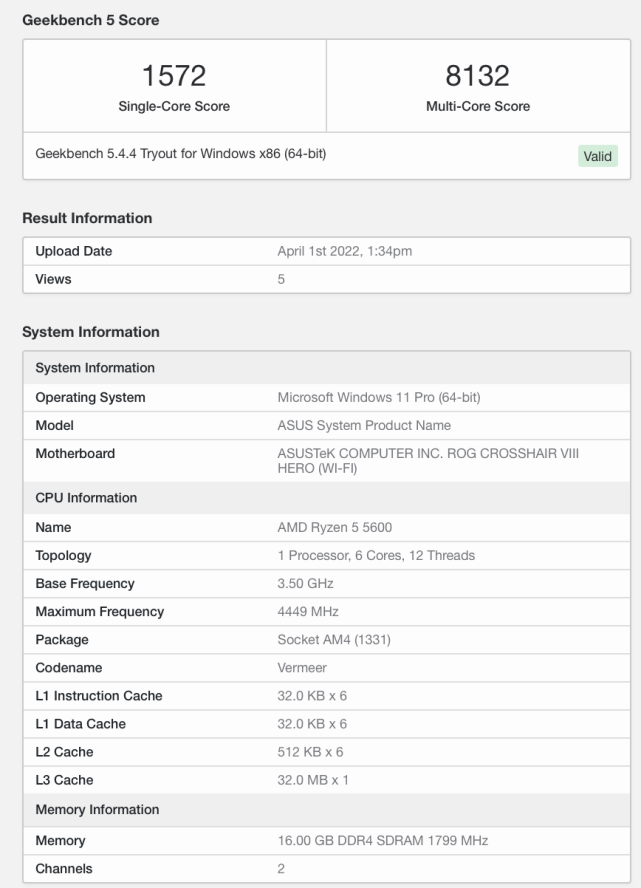 AMD 新款 R5 5600 跑分曝光：6核12 线程，低频版 5600X_腾讯新闻