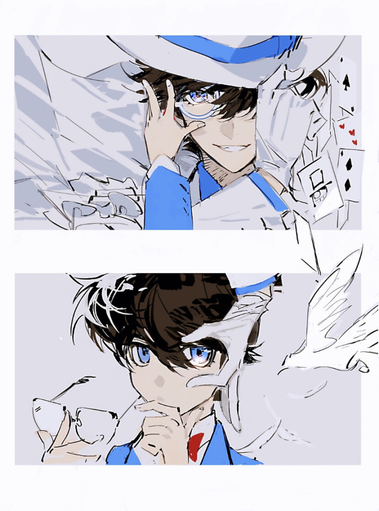 怪盗基德作为一个魔术师最重要的是有一张扑克脸