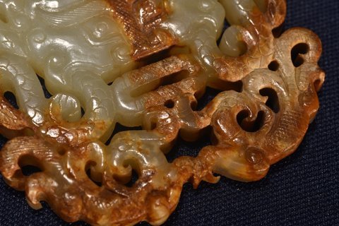 汉代高古玉螭龙玉璧