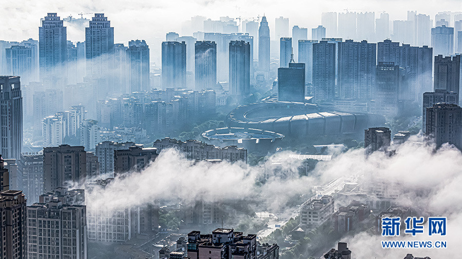 一城山色半城雾 重庆晨雾绕城似梦幻"海景"_腾讯新闻