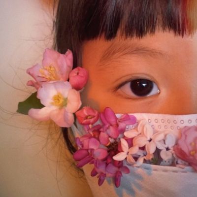 丸子妹花花口罩头像