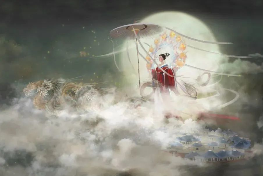 中国神话常羲与望舒月神的婀娜与多变明月几时有104