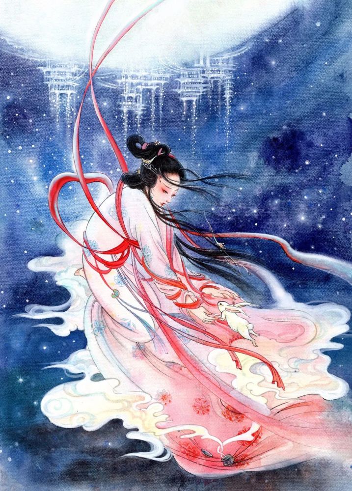 中国神话常羲与望舒月神的婀娜与多变明月几时有104