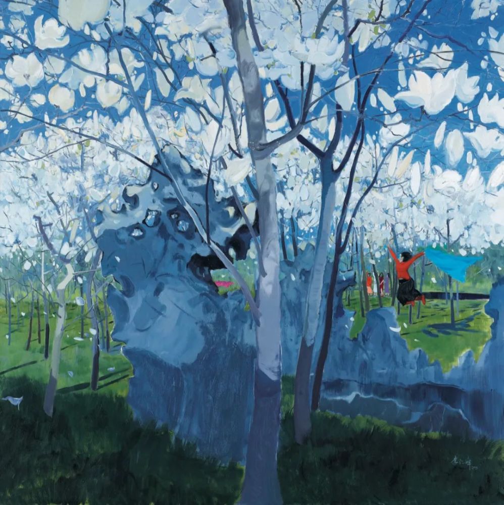 李江峰《化象成境——白玉兰》布面油画 200cmx200cm2020黄礼攸《只见