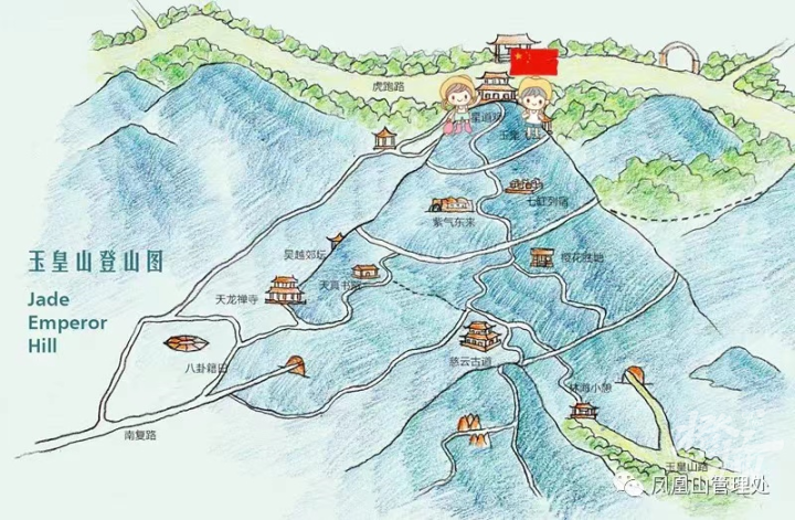 杭州玉皇山爬山路线图片