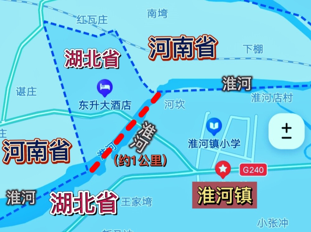 具体位置在随州市随县淮河镇西北部,这一段淮河干流呈西南