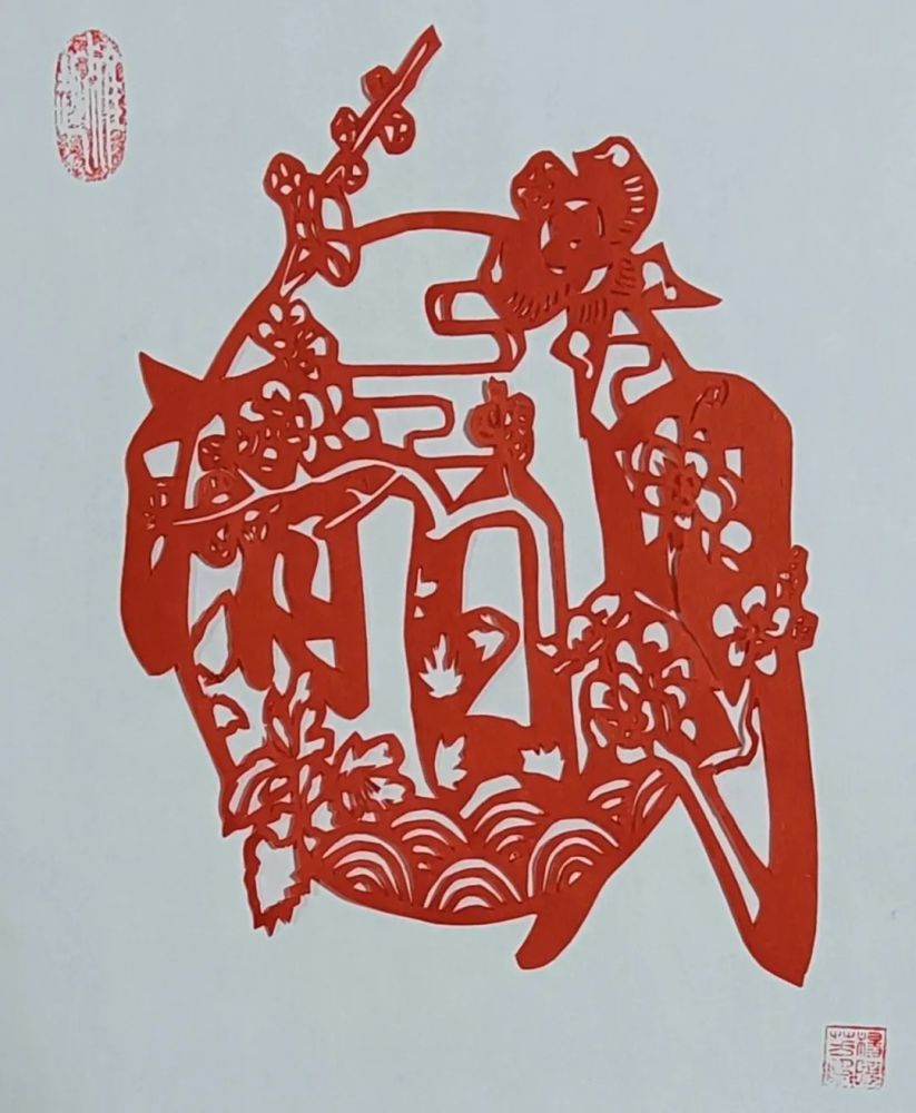 剪纸作品·节日明清清明时节雨纷纷