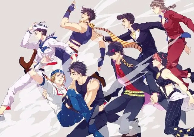 jojo的奇妙冒险动画10周年纪念绘 画风变化史 六乔同堂 承太郎最高