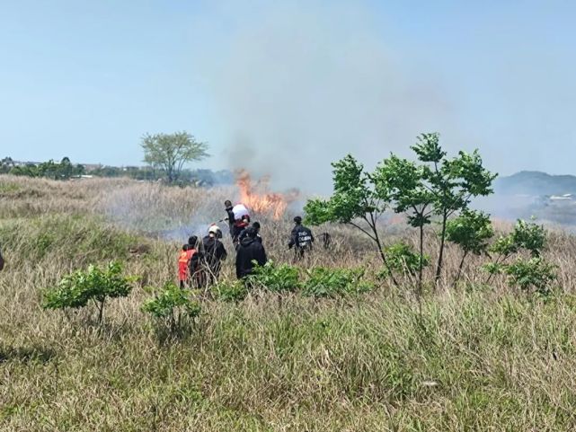 05菸灰引燃雜草 引發火災4月3日下午,碣南派出所接碣石鎮政府通報