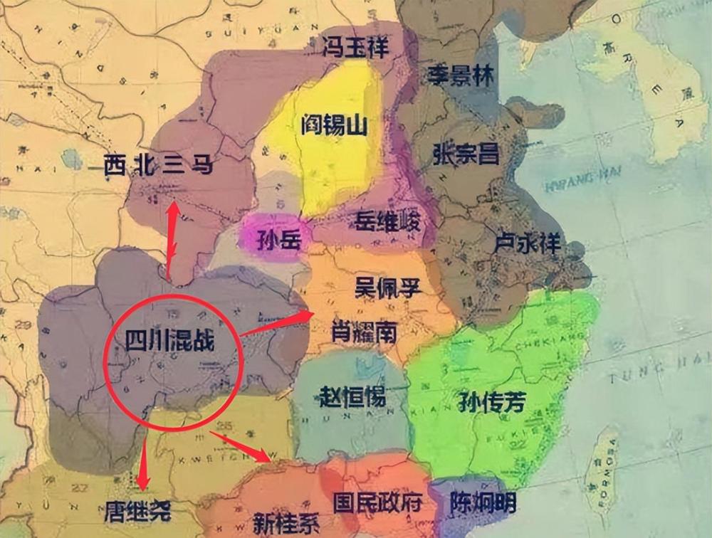 西北地区是冯玉祥的地盘,巅峰时期的冯玉祥几乎承包了整个除山西以外