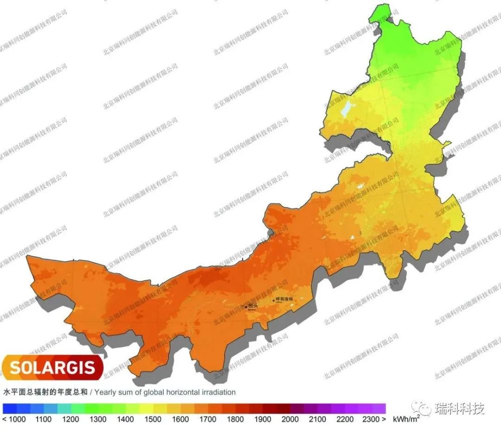 收藏34省级行政区太阳能资源分布图谱高清大图