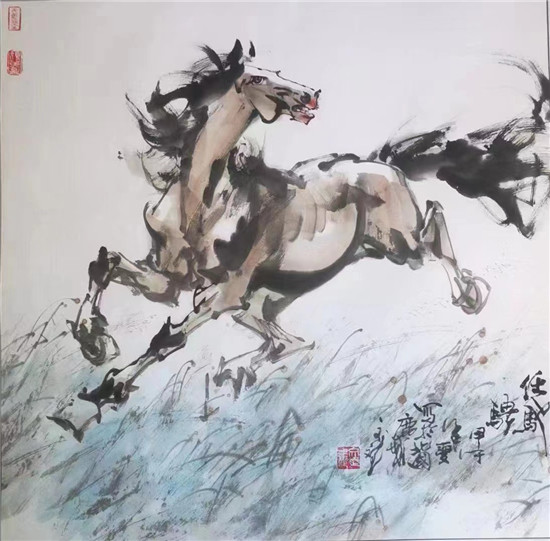 索文斌当代画马一线名家