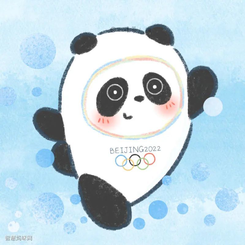 2022北京冬奥会吉祥物冰墩墩和雪容融简笔画图片 